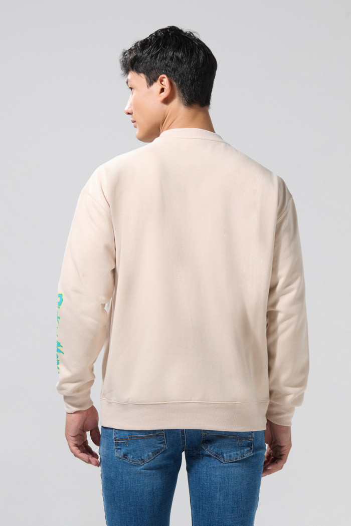 Buzo kaki claro cuello redondo de Rick and Morty