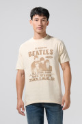 Camiseta manga corta kaki con diseño de The Beatles