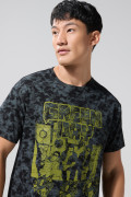 Camiseta negra tie dye manga corta de Green Day
