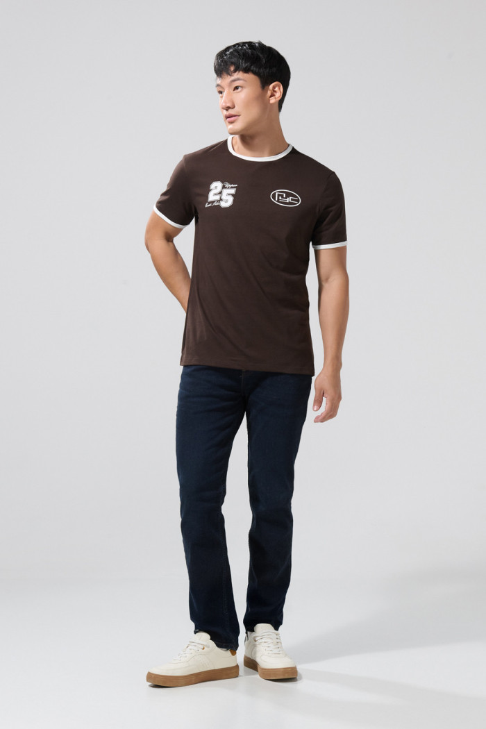 Jean tiro bajo slim azul intenso con cremallera