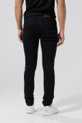 Jean negro tiro bajo skinny con cremallera y bolsillos
