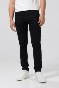 Jean skinny ceñido negro con tiro bajo y bolsillos