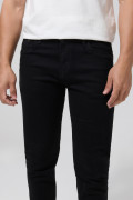 Jean skinny ceñido negro con tiro bajo y bolsillos