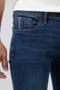 Jean tiro bajo skinny ceñido azul oscuro con bolsillos