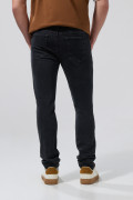 Jean gris oscuro slim tiro bajo ajustado con bolsillos