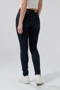 Jean jegging azul tiro alto con ajuste ceñido y bolsillos