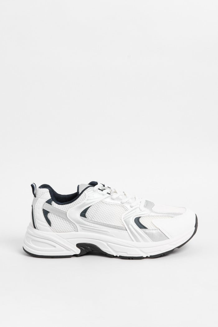 Tenis unicolores de plataforma deportivos con contrastes