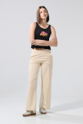 Camiseta negra manga sisa con arte de Looney Tunes