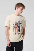 Camiseta de Naruto kaki clara con cuello redondo