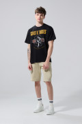 Camiseta de Guns N´ Roses negra oversize con manga corta