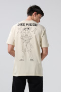 Camiseta manga corta kaki con artes de One Piece