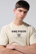 Camiseta manga corta kaki con artes de One Piece