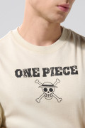 Camiseta manga corta kaki con artes de One Piece
