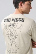 Camiseta manga corta kaki con artes de One Piece