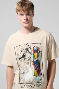 Camiseta kaki de Nightmare Before Christmas manga corta