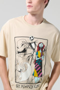 Camiseta kaki de Nightmare Before Christmas manga corta